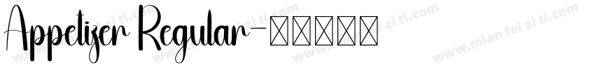 Appetizer Regular字体转换